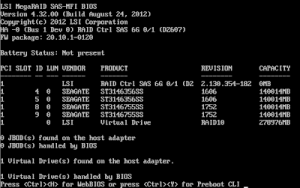 在PRIMERGY服务器上使用Fujitsu D2607 RAID卡设置JBOD